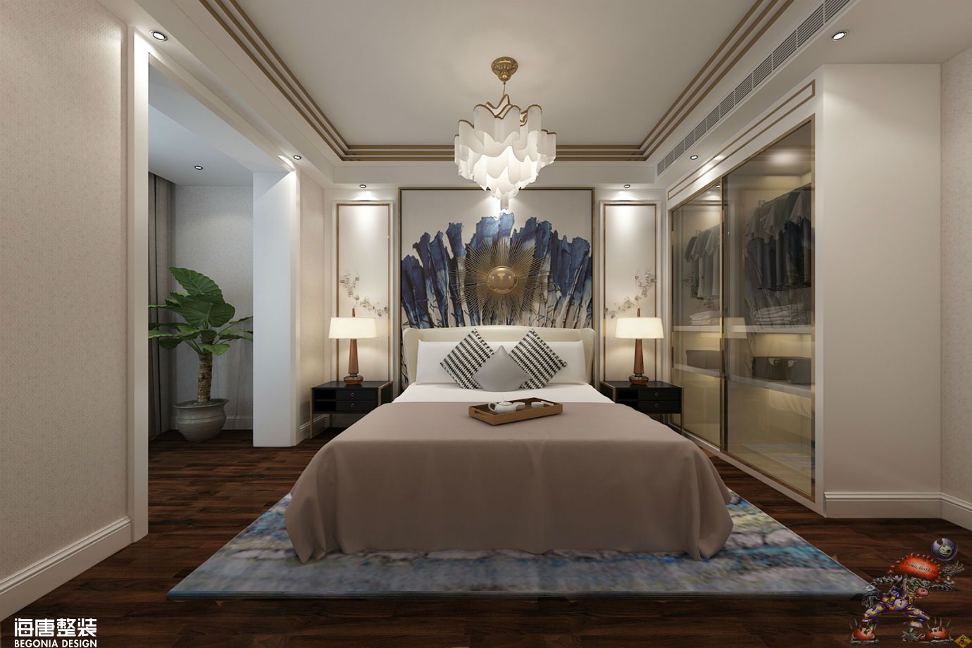 万锦紫园 -三室两厅-140m²-后现代风格